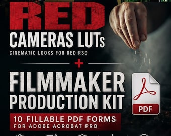 Etsy product cover for RED camera LUTs and the filmmaker production kit